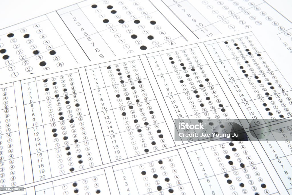 Lithocode Omr Sheet Answer Sheet Stock Photo - Download Image Now - Educational ...