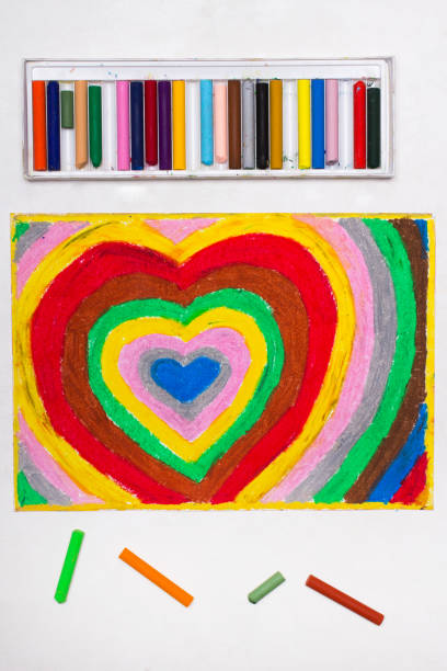 istock Colorful drawing: Valentines day card with beautiful hearts 1136591683