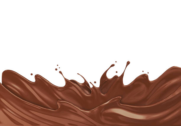 istock wave of Chocolate or Cocoa splash. 1136594982