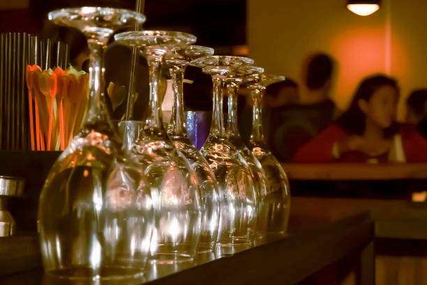 istock Wine glasses in local pub 1136595027