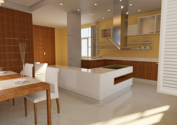istock 3D illustration modern living room 1136596998