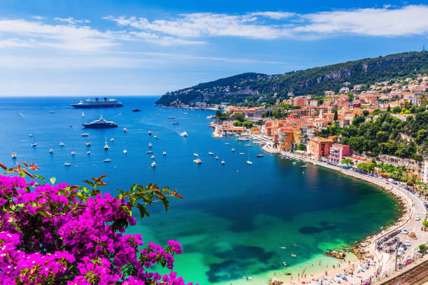 Villefranche sur Mer, France. Villefranche sur Mer, France. Seaside town on the French Riviera (or CÃ´te d'Azur). monaco photos stock pictures, royalty-free photos & images