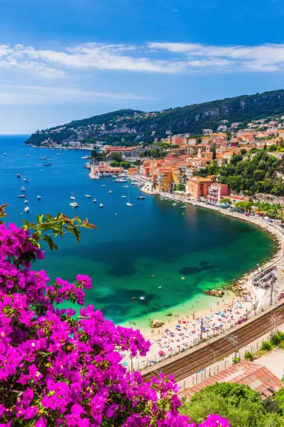 Photo of Villefranche sur Mer, France. Seaside town on the French Riviera (or CÃ´te d'Azur).