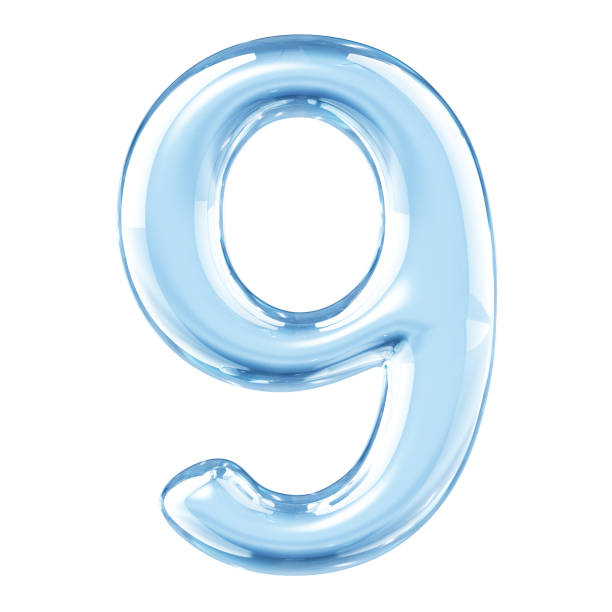 istock Glass Alphabet Number 9 1136600517