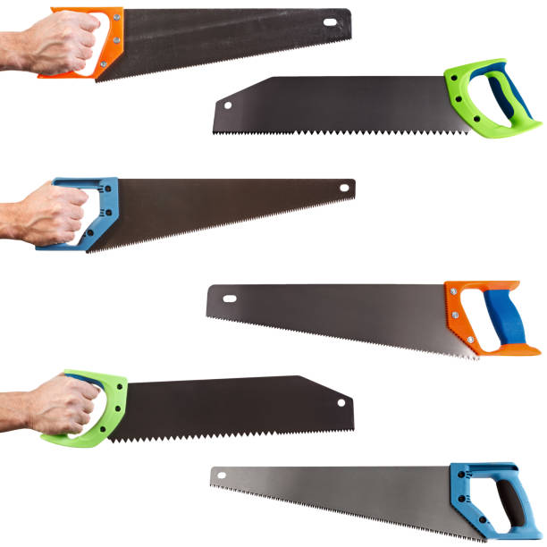 istock Hand saw for joiner and carpenter isolated on white background. 1136602240