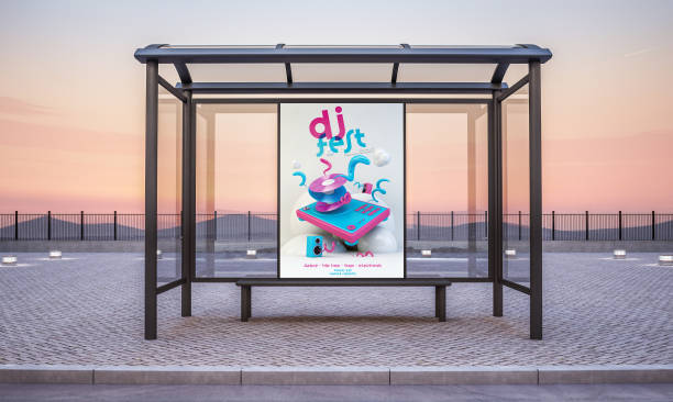 istock DJ fest billboard on bus stop kiosk 1136602682