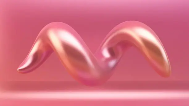 pink spiral 3d rendering