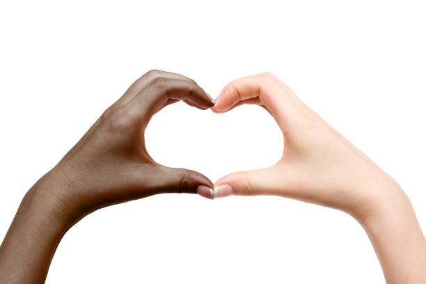 istock Female hands show heart on white background. 1136604646