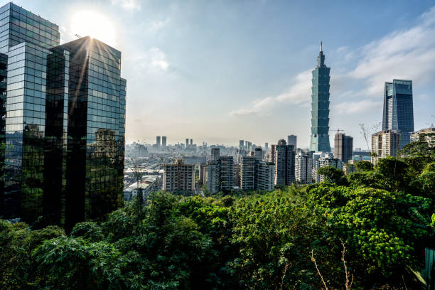 아름 다운 타이베이, 대만 - taipei 뉴스 사진 이미지