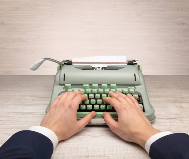 istock First person perspectve hand writing on an oldschool typewriter 1136608980