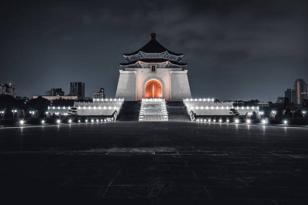 istock Chiang Kai-Shek Memorial Hall at night. Taipei, Taiwan 1136610783