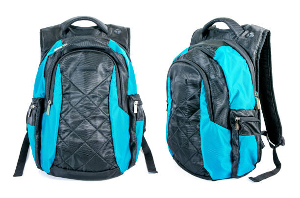 Two of backpack isolated on white background. Modern backpack for laptop isolated