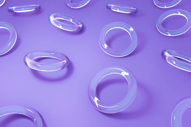 istock 3D glass geometric shapes object with 