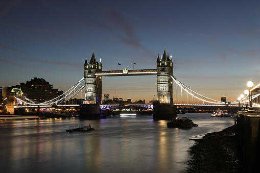 London tower bridge dusk sunrise