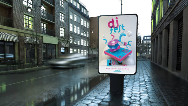 istock dj event advertisement billboard on city street at evening 1136619046