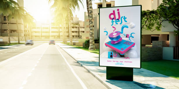 istock dj fest advertising on billboard at suburbs 1136619053
