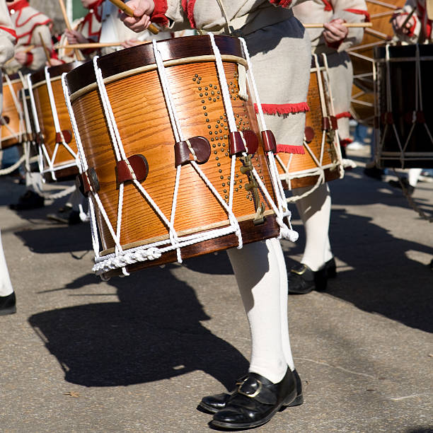 istock Colonial drummers in a parade in Williamsburg, Virginia 113662635
