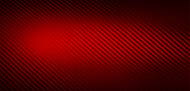 istock Red carbon fiber texture for vehicle tuning 1136626409