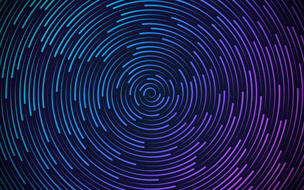 Round Circling Abstract Background Round circling abstract looping spiral background. time designs stock illustrations