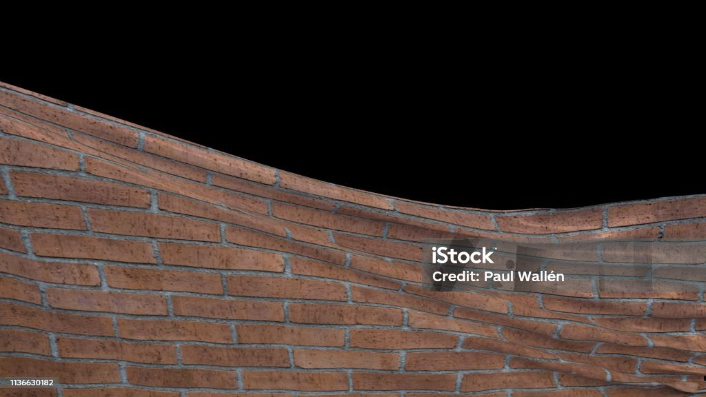 Brick Layout Pattern Textile Brick Wall Pattern Folding Into A Textile Texture 3d Rendering Stock ...