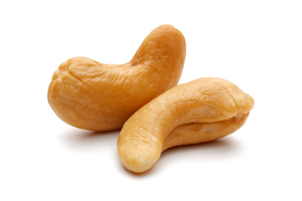 흰색 절연 볶은 캐슈 너트 - cashew close up food salted 뉴스 사진 이미지