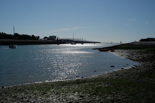 The beach in La Rochelle underexposed