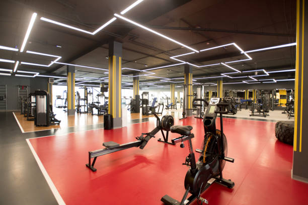 istock Sports equipment in gym 1136639725