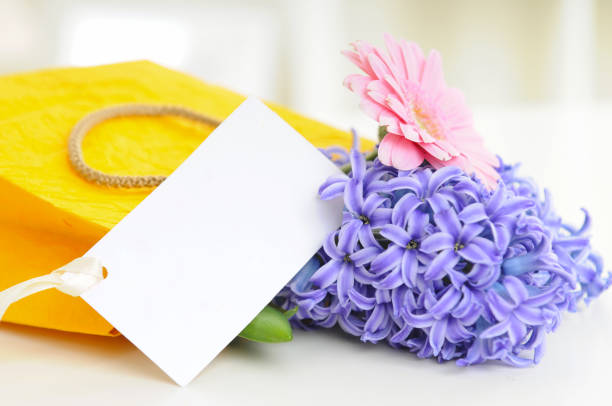 istock bouquet of flowers and card 1136640526