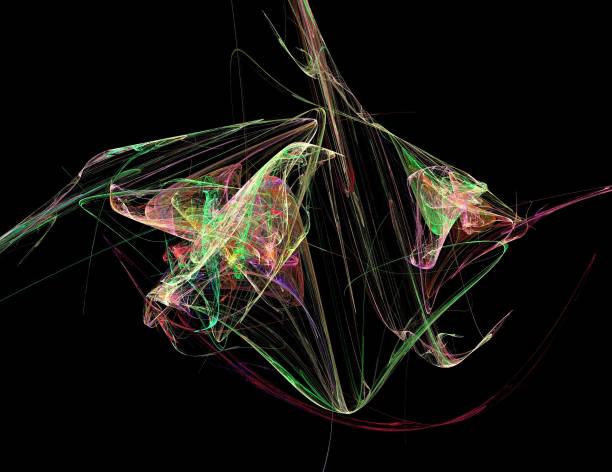 istock image of one Digital Fractal on Black Color 1136643156