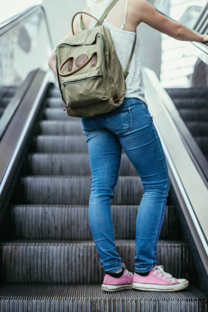 istock Young girl at the train station: Journey 1136643763