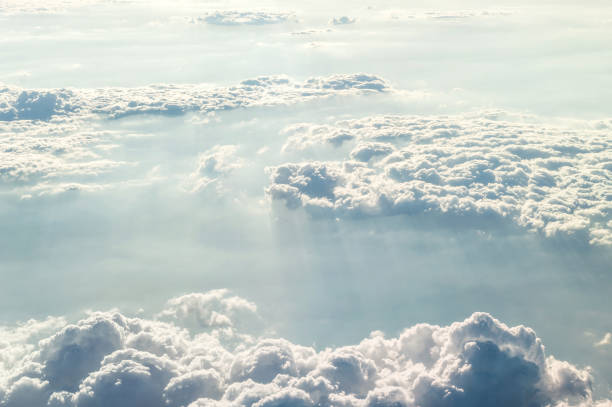 istock Beautiful clouds over ground. Aerial view. 1136645835
