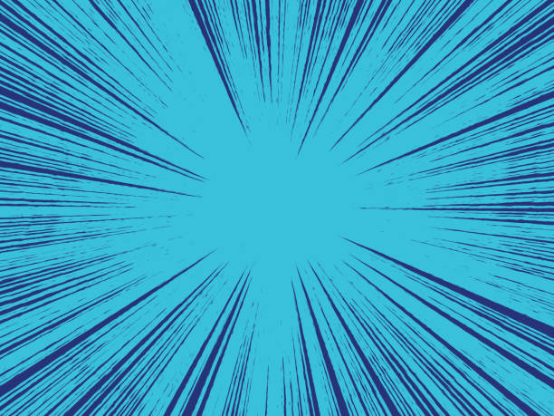 Blue Abstract Explosion Grunge abstract explosion background design. zoom effect stock illustrations