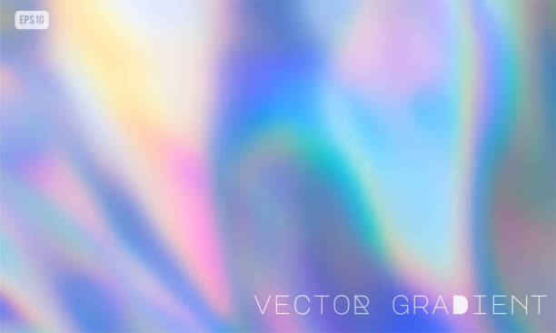 ilustrações de stock, clip art, desenhos animados e ícones de pastel colored holographic vector background - holographic texture