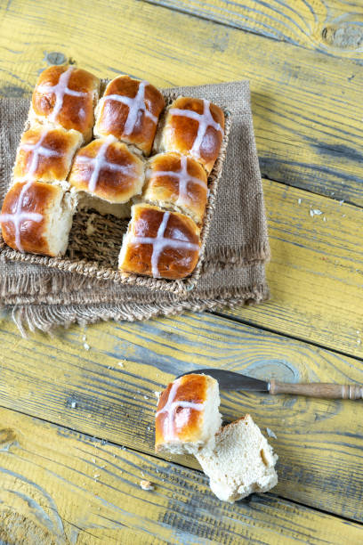 Homemade hot cross buns