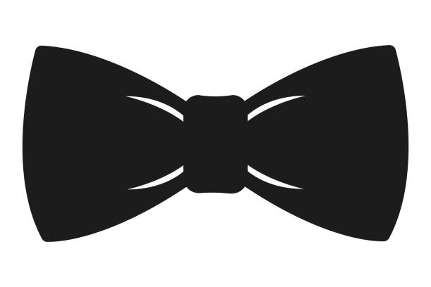 Black bowtie icon. Realistic illustration of black bowtie vector icon for web design. Black bowtie icon. Realistic illustration of black bowtie vector icon for web design. Eps10. bow tie stock illustrations