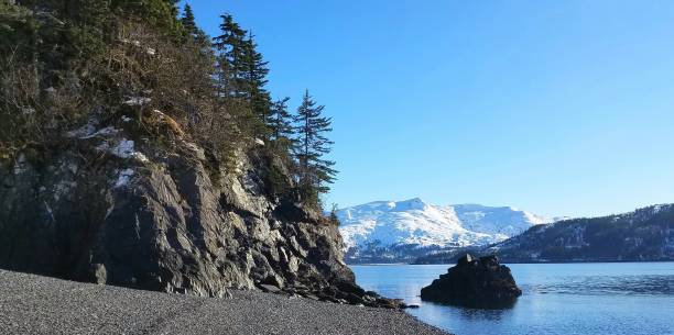 Rocky Cliff Near the Water's Edge