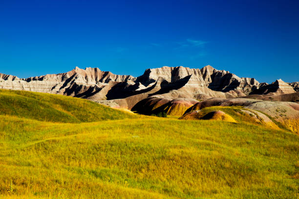 istock Eroding textures of the Badlands National Park South Dakota 1136655235