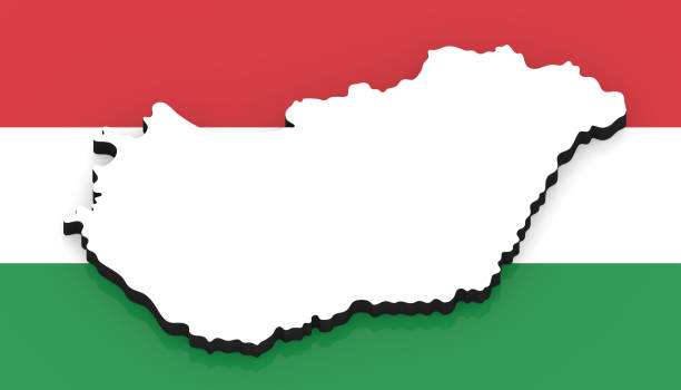 istock 3D map of Hungary on the national flag 1136655418