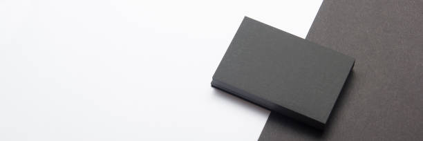 istock Business cards blank. Mockup on color background. Flat Lay. copy space for text 1136656302