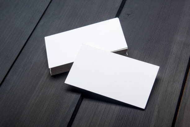 istock Business cards blank. Mockup on color background. Flat Lay. copy space for text 1136656430