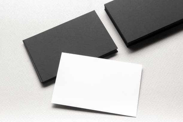 istock Business cards blank. Mockup on color background. Flat Lay. copy space for text 1136656579