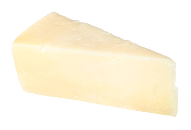 istock slice of Pecorino Romano sheep cheese isolated 1136661324