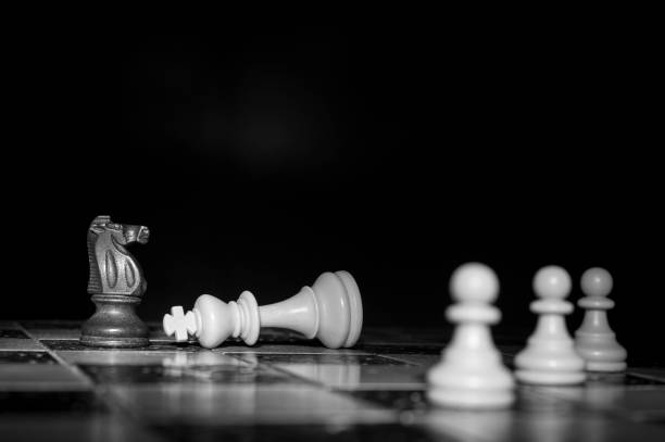 istock Chess photographed on a chessboard 1136665716