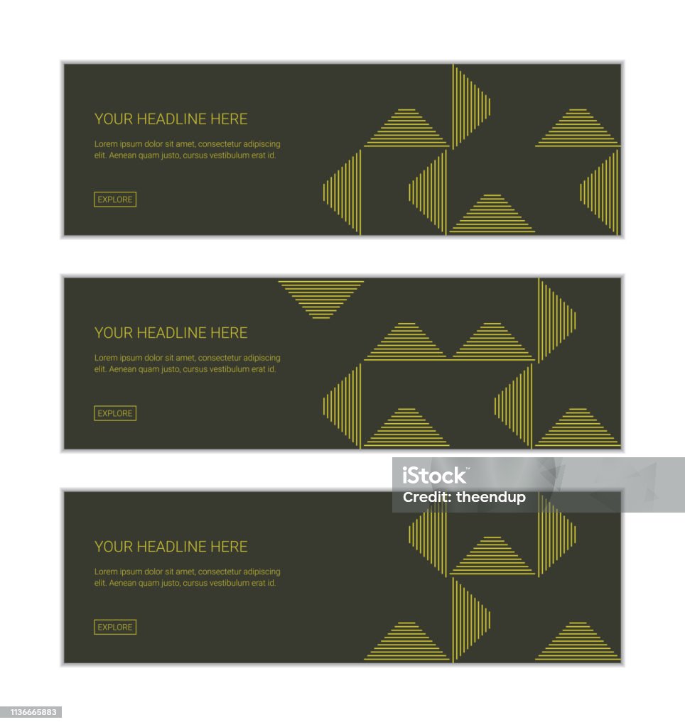 Web Banner Pattern Web Banner Design Template Set Consisting Of Abstract Background ...