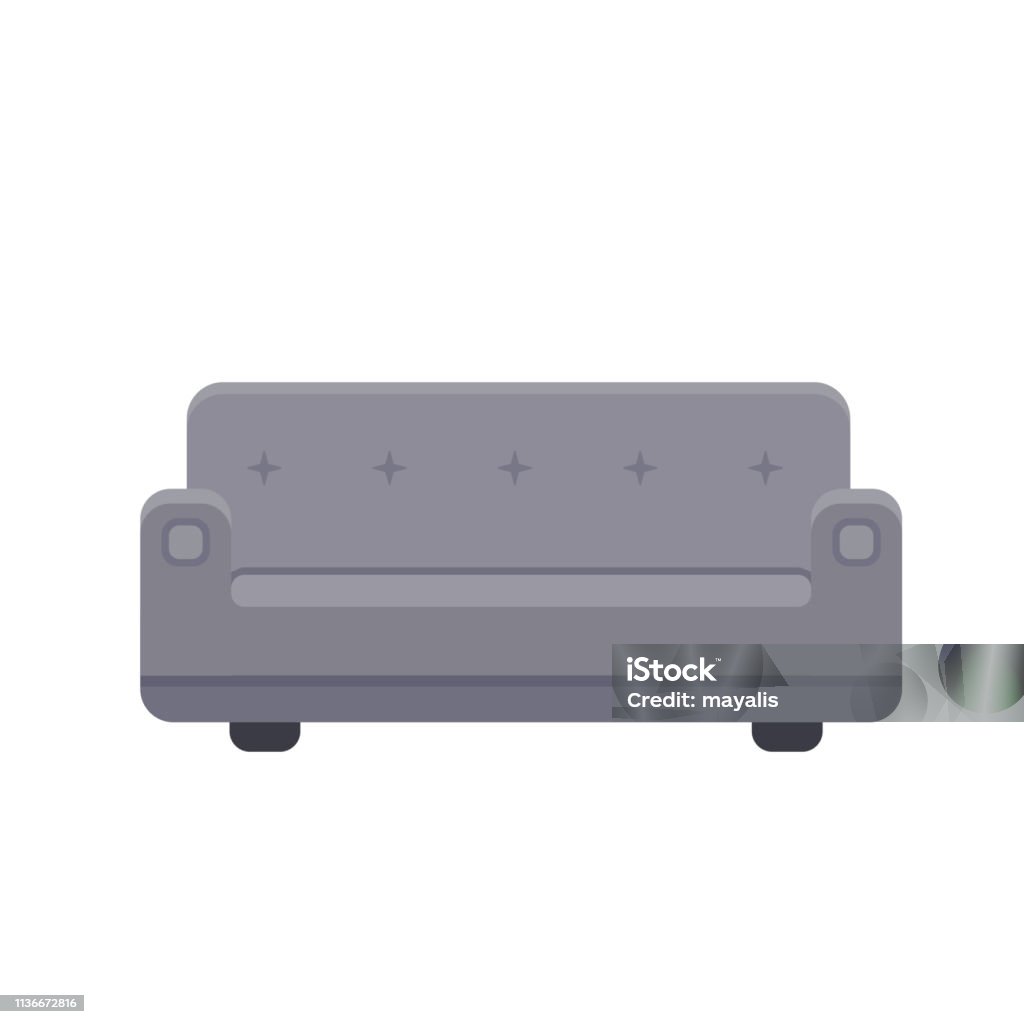 Ilustración vectorial del icono del sofá - arte vectorial de Logotipo libre de derechos