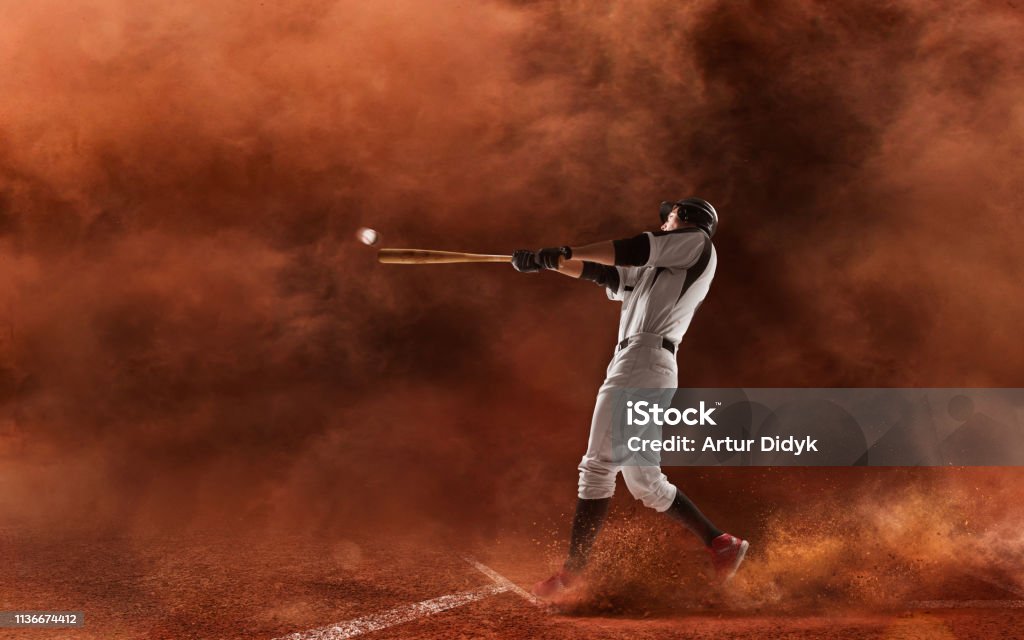 Professional baseball player. Baseball. Baseball - Sport Stock Photo