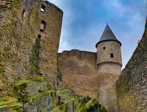 View on the castle of Bourcheid in Luxembourg