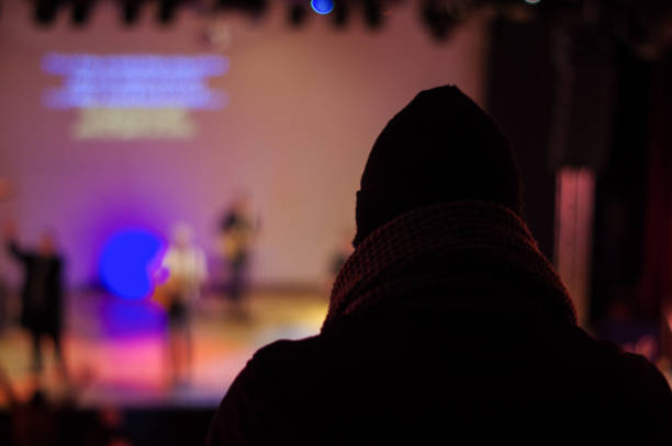 Concert with Silhouette of watching man