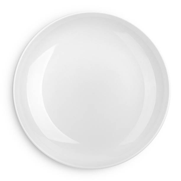 istock Empty plate, isolated on white background, clipping path, full depth of field 1136679022