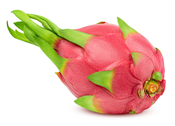 dragon fruit, pitahaya, pitaya, isolated on white background, clipping path, full depth of field